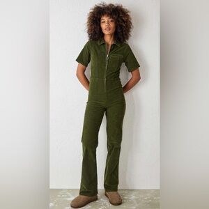 BDG Hello Sunshine Corduroy Jumpsuit | Olive Green | Urban Outfitters | NWT
